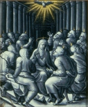 Émail sur cuivre de Pierre Reymond (1522) La Pentecôte, musée d'art de Saint-Louis